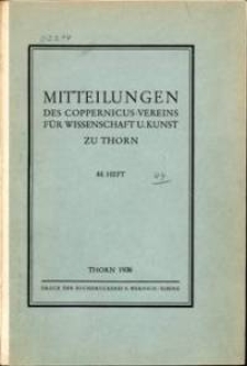 Mitteilungen des Coppernicus-Vereins für Wissenschaft und Kunst zu Thorn. H. 44.