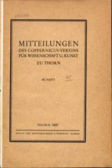 Mitteilungen des Coppernicus-Vereins für Wissenschaft und Kunst zu Thorn. H. 45.