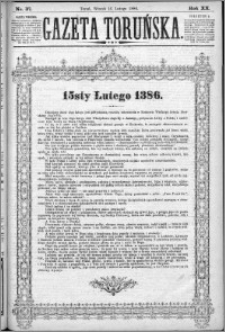 Gazeta Toruńska 1886, R. 20 nr 37