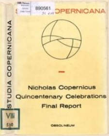 Nicholas Copernicus : quincentenary celebrations final report