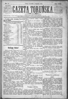 Gazeta Toruńska 1885, R. 19 nr 1