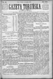 Gazeta Toruńska 1885, R. 19 nr 84