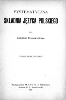 Systematyczna składnia języka polskiego