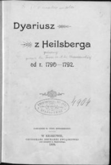 Diariusz z Heilsberga od r. 1790-1792