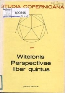 Book V of Witelo's Perspectiva