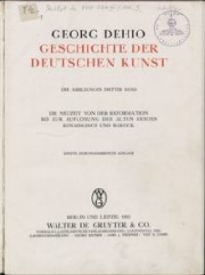 Die Neuzeit von der Reformation bis zur Auflösung des alten Reichs, Renaissance und Barock