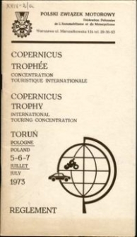 Copernicus Trophee : Concentration Turistique Internationale : Toruń/Poland 5-6-7 Juillet 1973