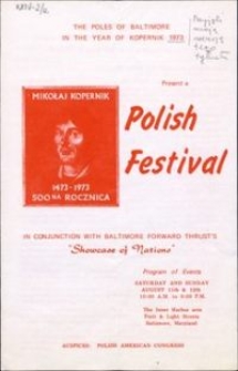 Polish Festival in conjunction with Baltimore forward thrust’s “Showcase of Nations” : program of events