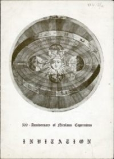 500 – anniversary of Nicolaus Copernicus. Invitation