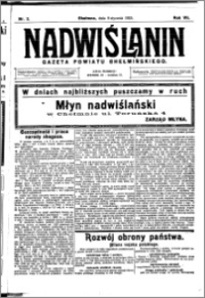 Nadwiślanin. Gazeta Ziemi Chełmińskiej, 1925.01.08 R. 7 nr 2