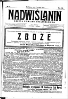 Nadwiślanin. Gazeta Ziemi Chełmińskiej, 1925.01.17 R. 7 nr 5