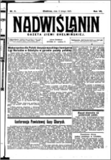 Nadwiślanin. Gazeta Ziemi Chełmińskiej, 1925.02.06 R. 7 nr 11