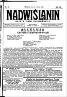 Nadwiślanin. Gazeta Ziemi Chełmińskiej, 1925.04.12 R. 7 nr 29