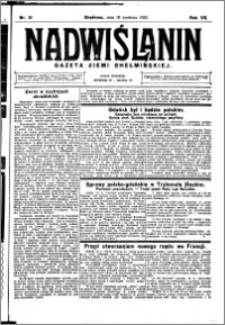 Nadwiślanin. Gazeta Ziemi Chełmińskiej, 1925.04.18 R. 7 nr 31