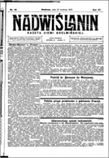 Nadwiślanin. Gazeta Ziemi Chełmińskiej, 1925.04.22 R. 7 nr 32
