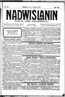 Nadwiślanin. Gazeta Ziemi Chełmińskiej, 1925.08.12 R. 7 nr 63
