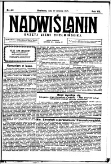 Nadwiślanin. Gazeta Ziemi Chełmińskiej, 1925.08.19 R. 7 nr 65