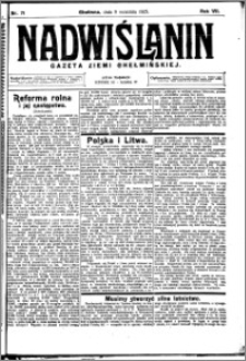 Nadwiślanin. Gazeta Ziemi Chełmińskiej, 1925.09.09 R. 7 nr 71