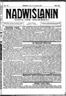 Nadwiślanin. Gazeta Ziemi Chełmińskiej, 1925.09.26 R. 7 nr 76