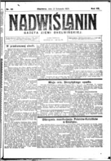 Nadwiślanin. Gazeta Ziemi Chełmińskiej, 1925.11.21 R. 7 nr 92