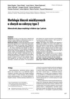 Atherosclerotic plaque morphology in diabetes type 2 patients