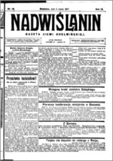 Nadwiślanin. Gazeta Ziemi Chełmińskiej, 1927.03.09 R. 9 nr 19