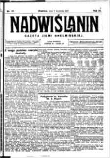 Nadwiślanin. Gazeta Ziemi Chełmińskiej, 1927.04.06 R. 9 nr 27