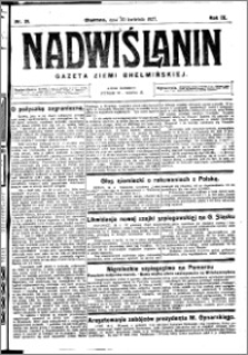 Nadwiślanin. Gazeta Ziemi Chełmińskiej, 1927.04.20 R. 9 nr 31