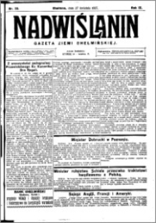 Nadwiślanin. Gazeta Ziemi Chełmińskiej, 1927.04.27 R. 9 nr 33