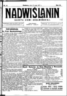Nadwiślanin. Gazeta Ziemi Chełmińskiej, 1927.05.25 R. 9 nr 41