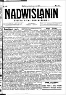 Nadwiślanin. Gazeta Ziemi Chełmińskiej, 1927.06.01 R. 9 nr 43