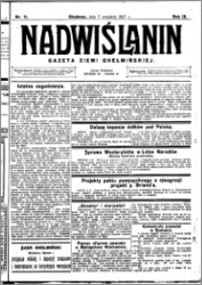 Nadwiślanin. Gazeta Ziemi Chełmińskiej, 1927.09.07 R. 9 nr 71