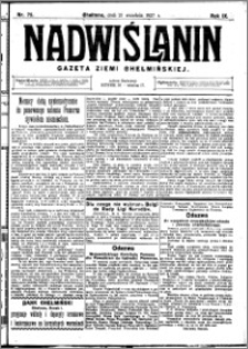 Nadwiślanin. Gazeta Ziemi Chełmińskiej, 1927.09.21 R. 9 nr 75