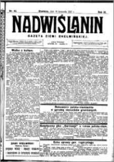 Nadwiślanin. Gazeta Ziemi Chełmińskiej, 1927.11.19 R. 9 nr 92
