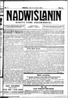 Nadwiślanin. Gazeta Ziemi Chełmińskiej, 1928.01.25 R. 10 nr 7