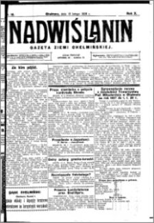 Nadwiślanin. Gazeta Ziemi Chełmińskiej, 1928.02.15 R. 10 nr 13