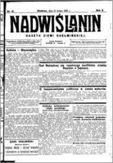 Nadwiślanin. Gazeta Ziemi Chełmińskiej, 1928.02.22 R. 10 nr 15