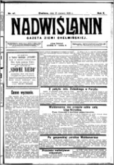 Nadwiślanin. Gazeta Ziemi Chełmińskiej, 1928.06.13 R. 10 nr 47