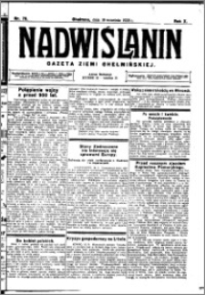 Nadwiślanin. Gazeta Ziemi Chełmińskiej, 1928.09.19 R. 10 nr 75