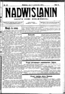 Nadwiślanin. Gazeta Ziemi Chełmińskiej, 1928.10.31 R. 10 nr 87