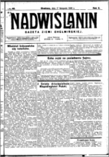 Nadwiślanin. Gazeta Ziemi Chełmińskiej, 1928.11.17 R. 10 nr 92