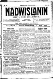 Nadwiślanin. Gazeta Ziemi Chełmińskiej, 1929.04.20 R. 11 nr 31