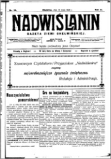 Nadwiślanin. Gazeta Ziemi Chełmińskiej, 1929.05.18 R. 11 nr 39