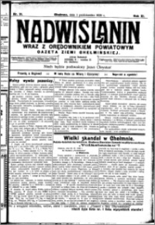 Nadwiślanin. Gazeta Ziemi Chełmińskiej, 1929.10.01 R. 11 nr 91