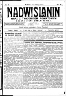 Nadwiślanin. Gazeta Ziemi Chełmińskiej, 1930.02.18 R. 12 nr 21