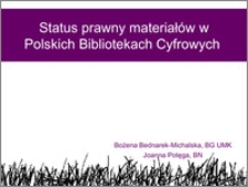 Status prawny materiałów w Polskich Bibliotekach Cyfrowych