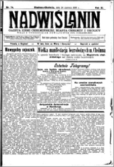 Nadwiślanin. Gazeta Ziemi Chełmińskiej, 1930.06.24 R. 12 nr 74