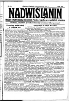 Nadwiślanin. Gazeta Ziemi Chełmińskiej, 1931.01.24 R. 13 nr 19