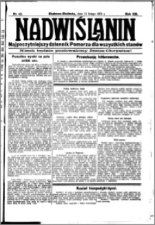 Nadwiślanin. Gazeta Ziemi Chełmińskiej, 1931.02.21 R. 13 nr 42