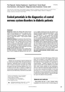 Evoked potentials in the diagnostics of central nervous system disorders in diabetic patients